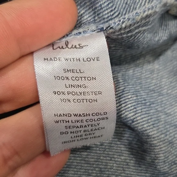 Lulu's Blue Button-Down Mini Skirt Sz Small Gengle Used - Picture 5 of 9